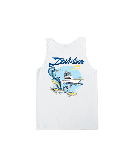 Dark Seas 'Reel Legends' Tank Top - White