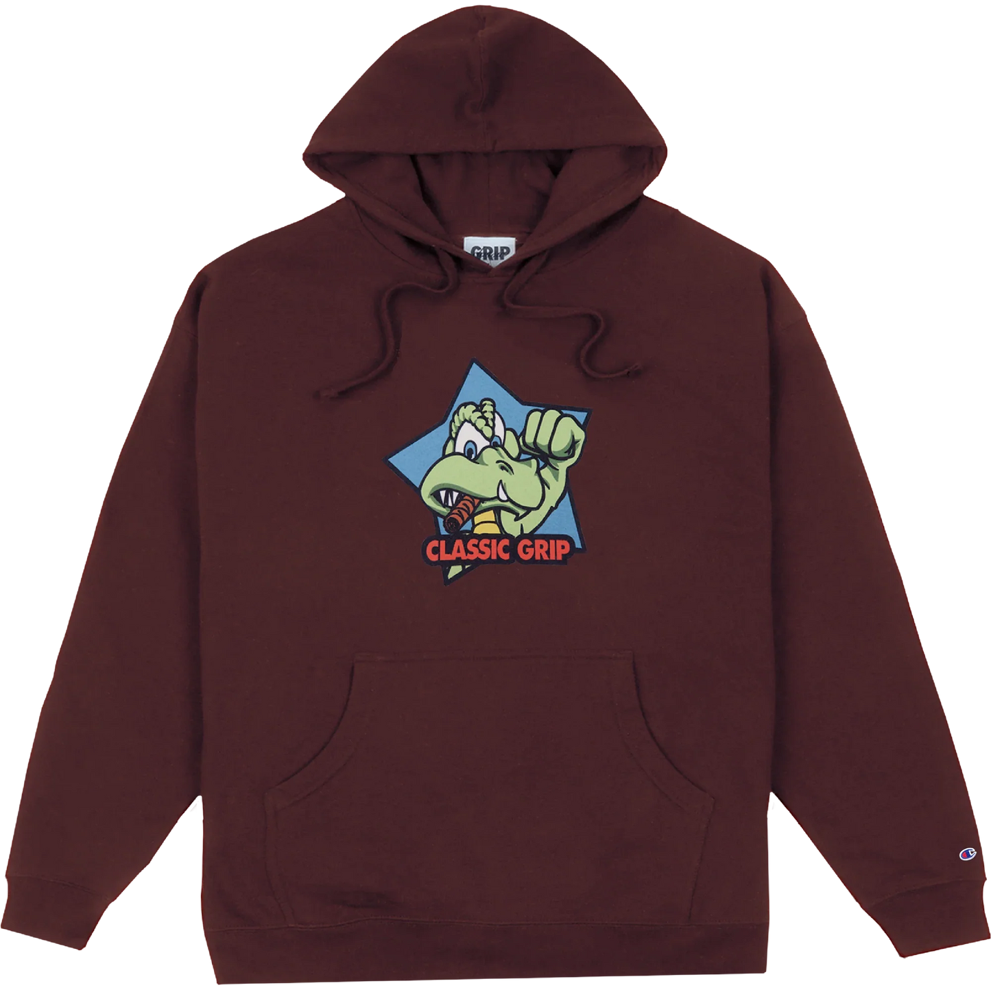 Classic Grip 'Cool Gator' Hoodie - Burgundy