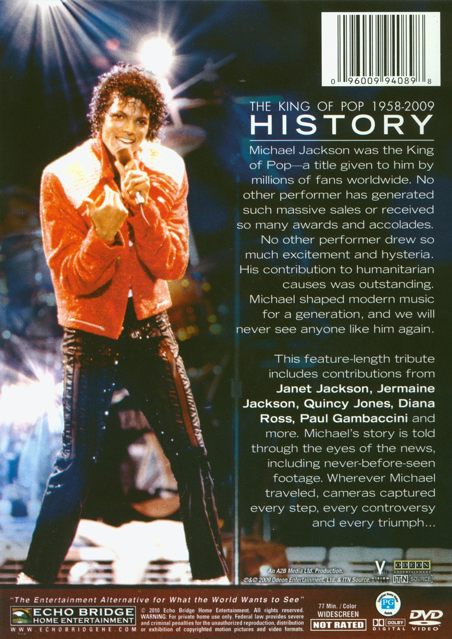 Michael Jackson History: King of Pop 1958-2009