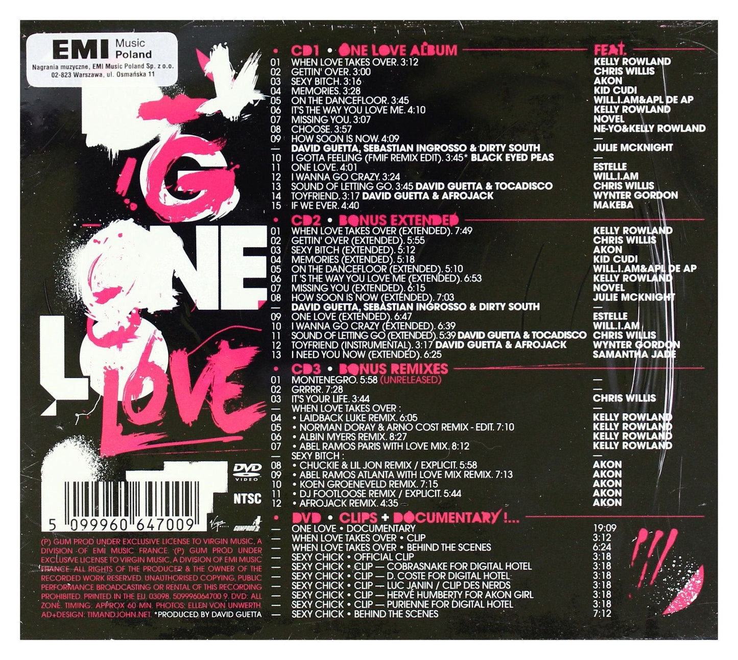 David Guetta / One Love (XXL Edition Limitée Nöel) - CD (Used)