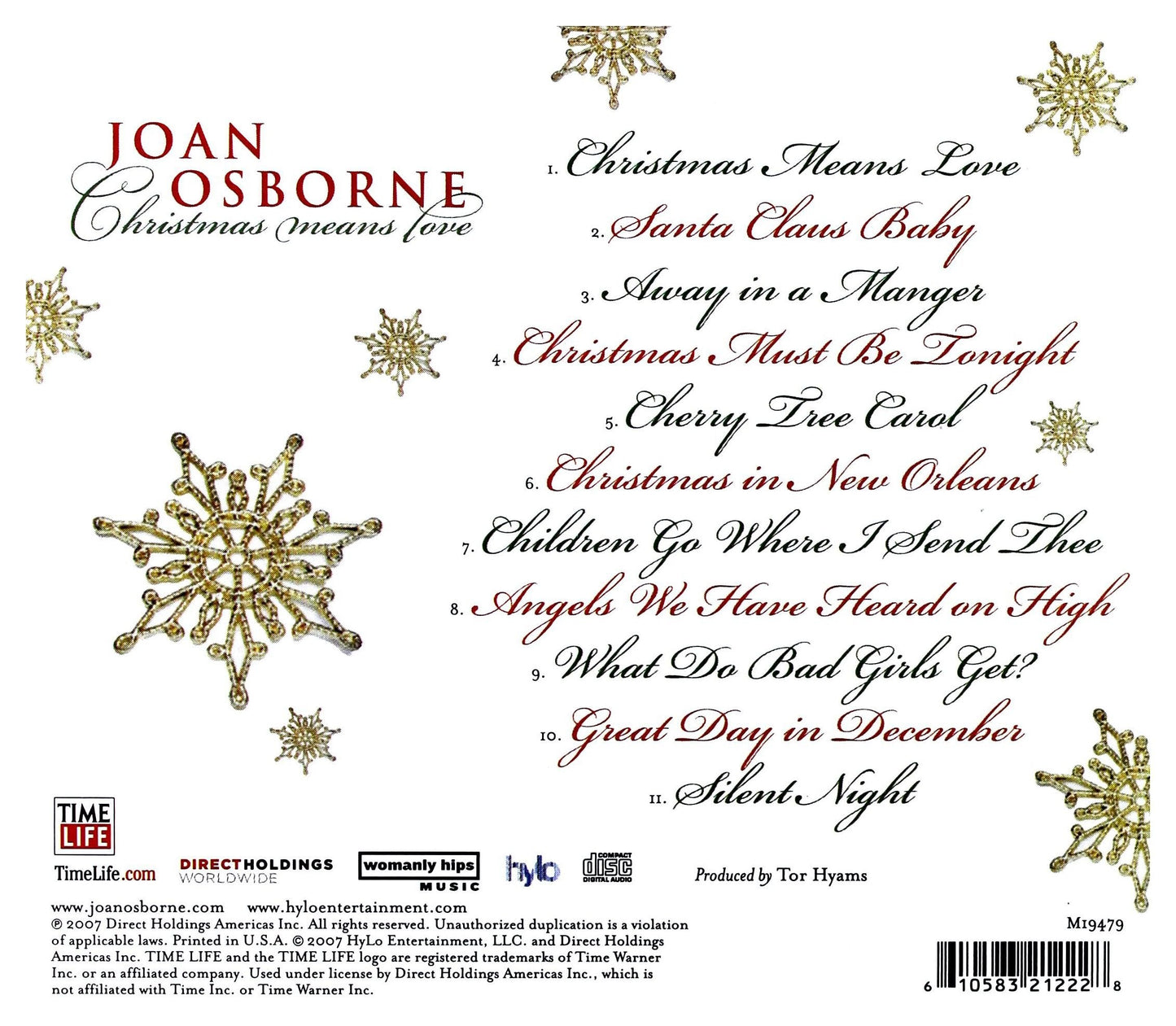 Joan Osborne / Christmas Means Love - CD