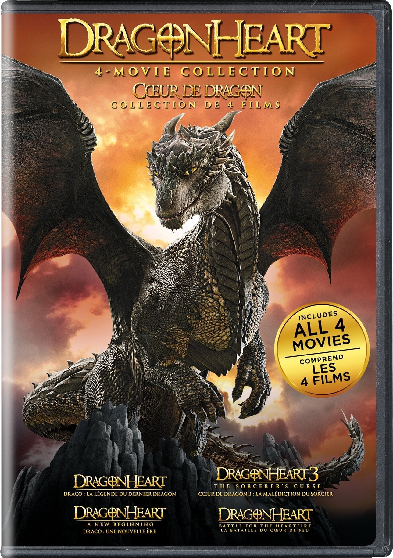 DRAGONHEART 1-4 CL DVD CDN (Sous-titres français)