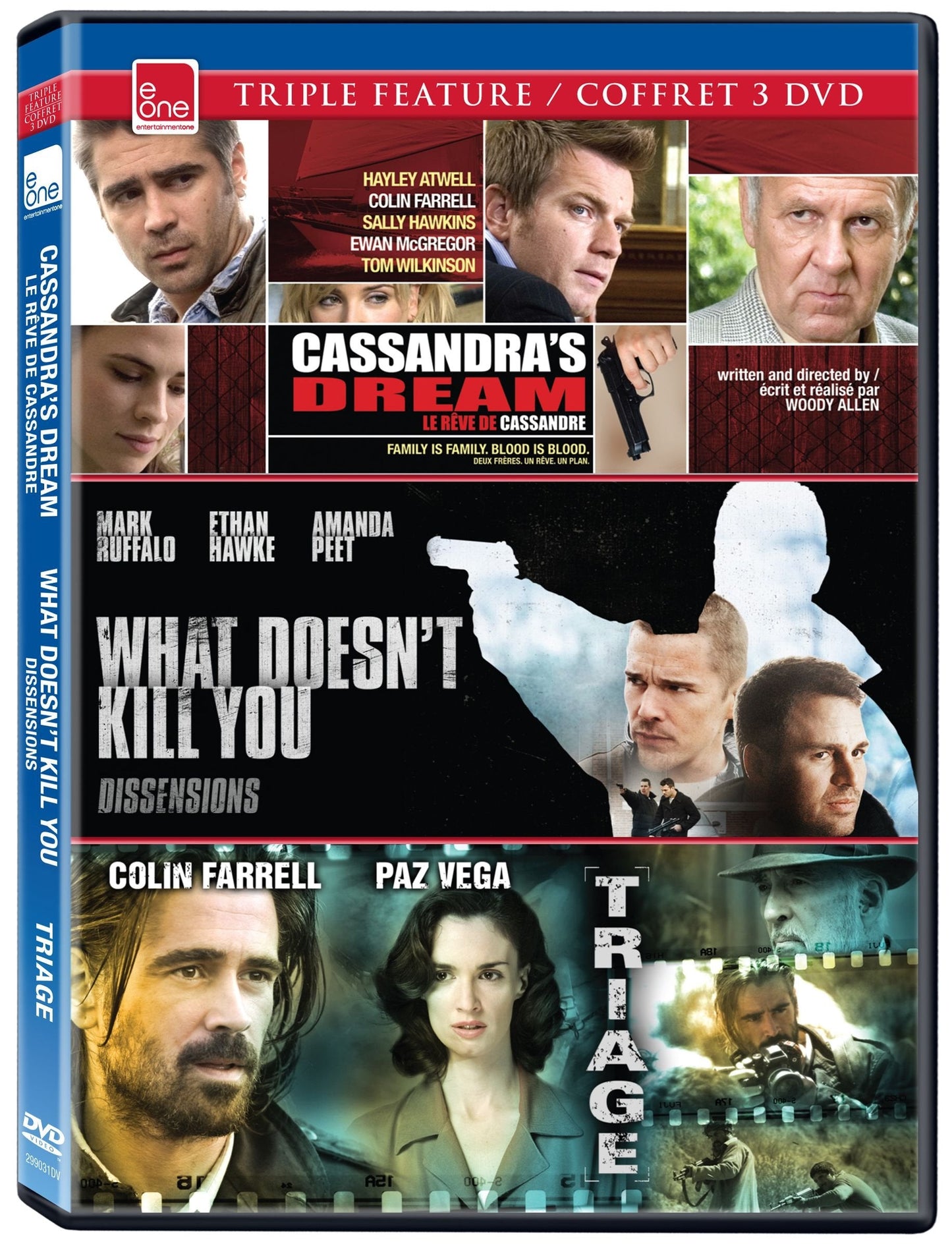 eOne Triple Feature Set 3 (Cassandra's Dream, Triage, What Doesn't Kill You) / Coffret 3 DVD 3 (Rêve de Cassandre, Le, Dissensions, Triage) (Bilingual)