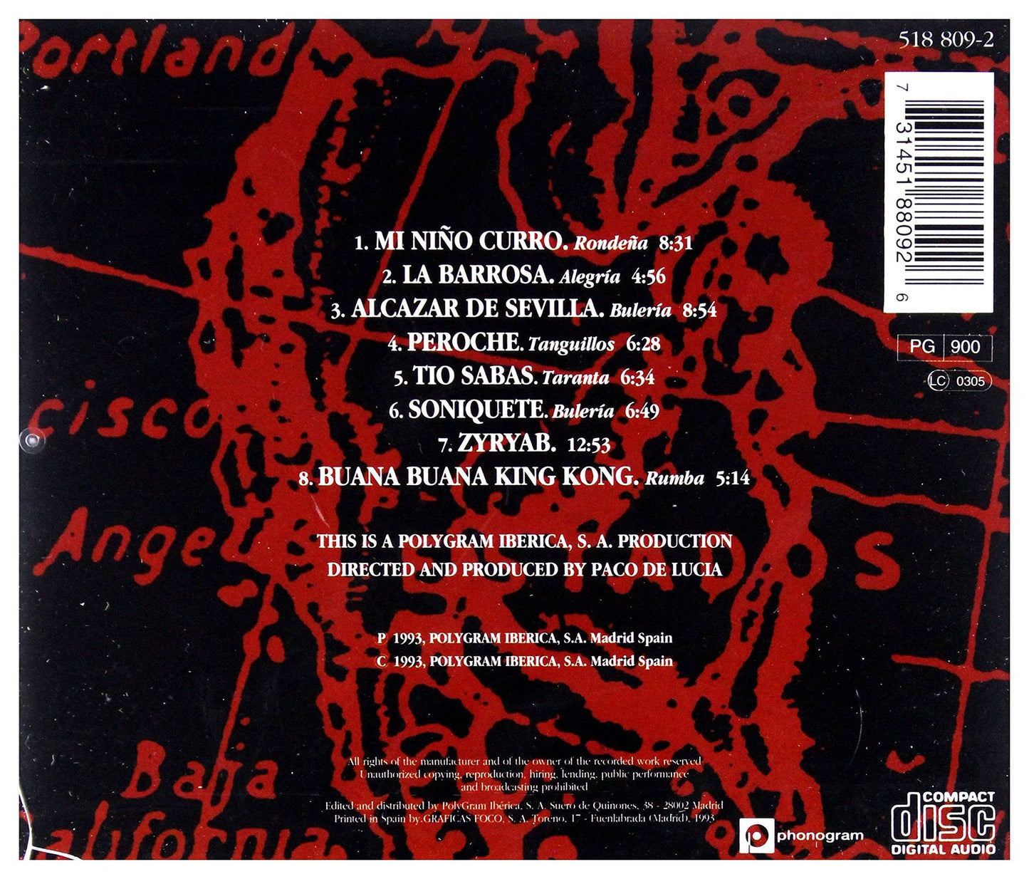 Paco de Lucía / Live in America - CD (Used)