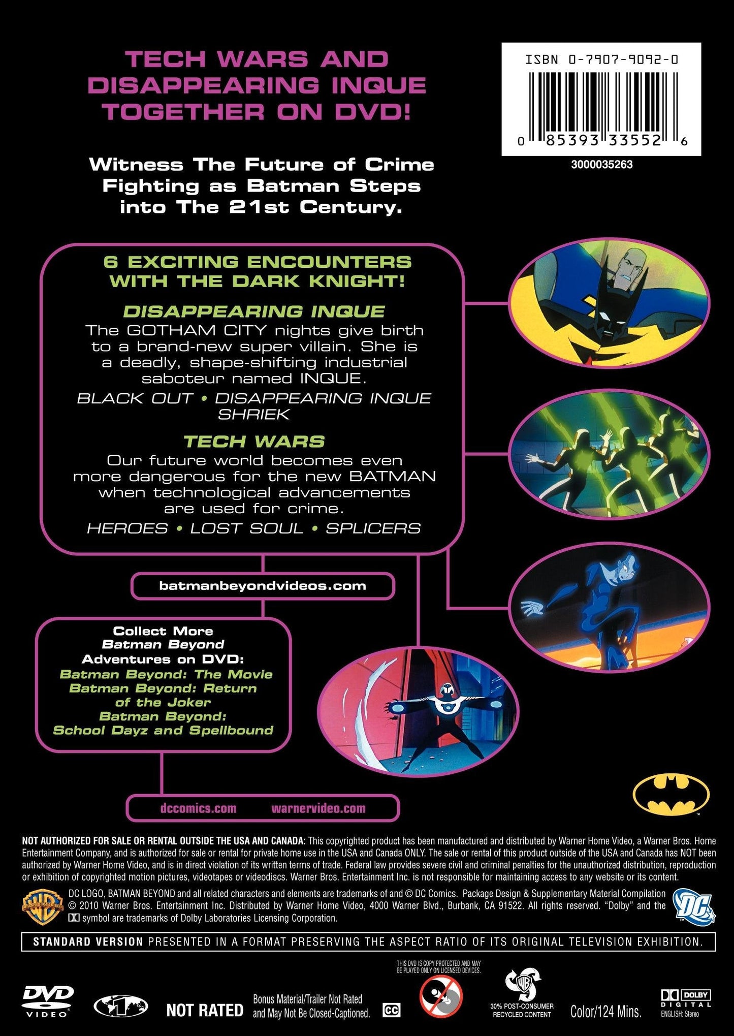 Batman Beyond: Tech Wars + Disappearing Inque (Double Feature) - DVD (Used)
