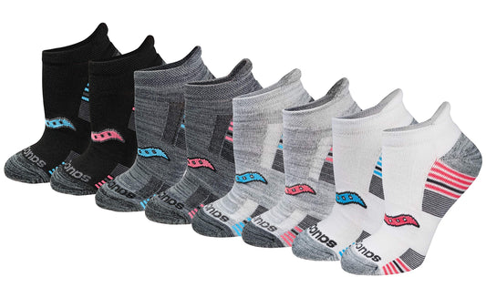 Saucony Women's Performance Heel Tab Athletic Socks (8 & 16 Pairs), Grey Fashion (8 Pairs), Shoe Size: 5-10 🍁 All In One Marketplace Canada