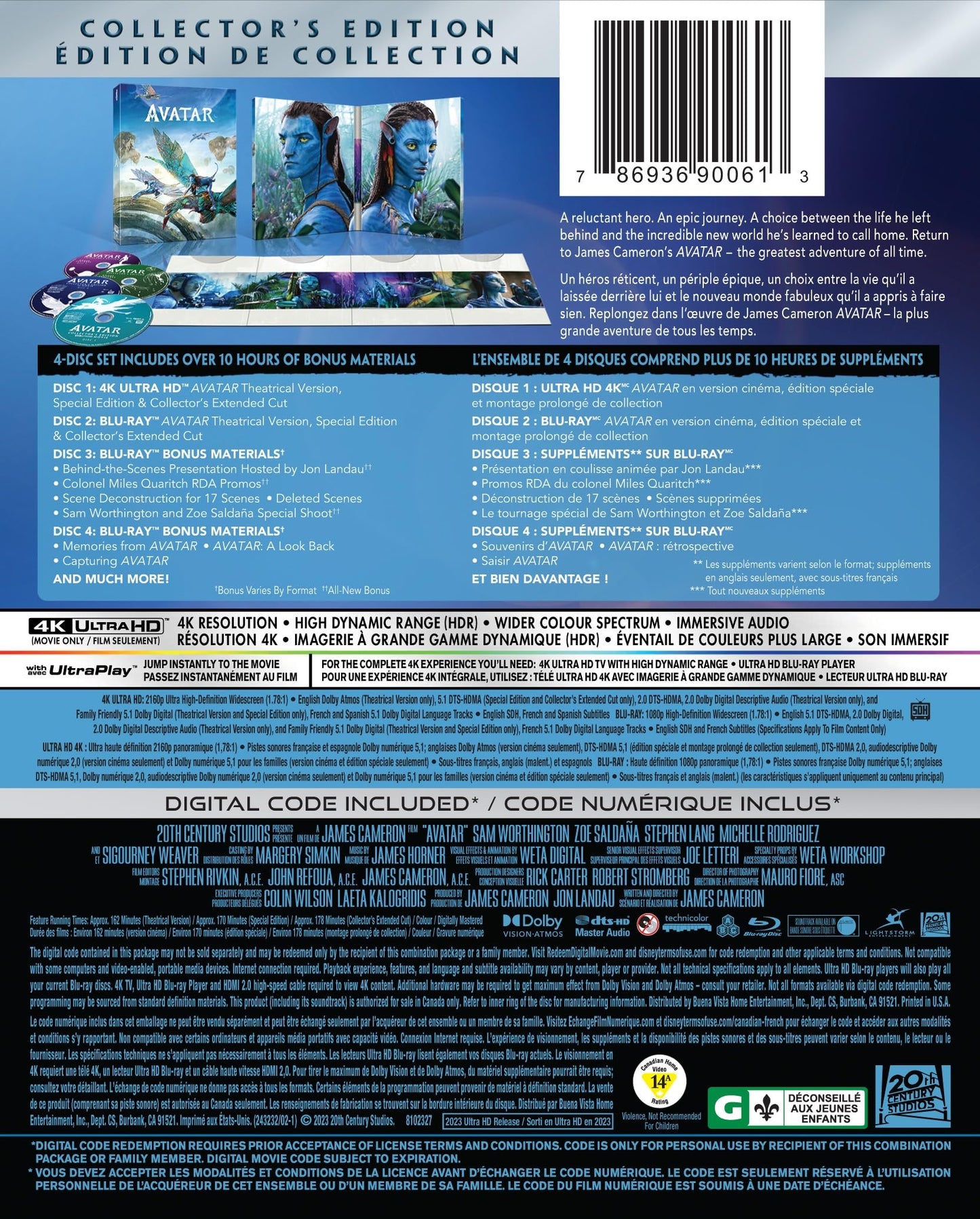 Avatar [Blu-ray] (Bilingual)