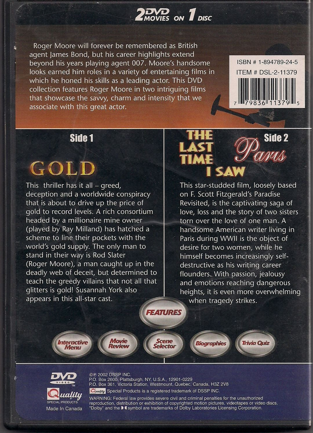 Gold & Last Time I Saw Paris [Import]