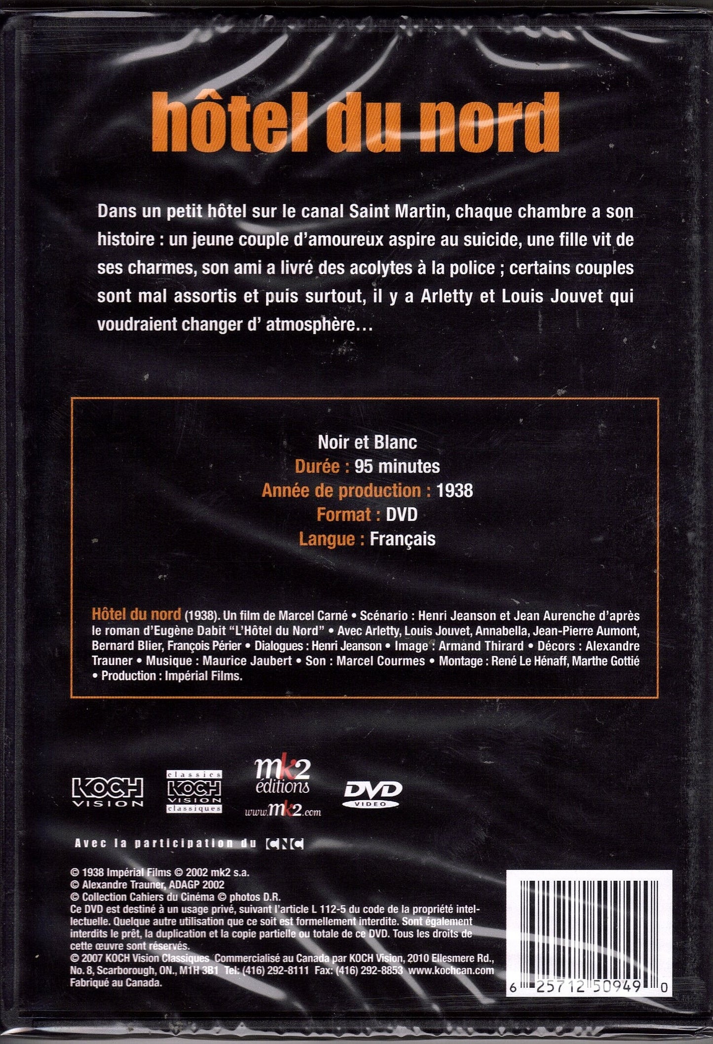 Hôtel Du Nord - DVD