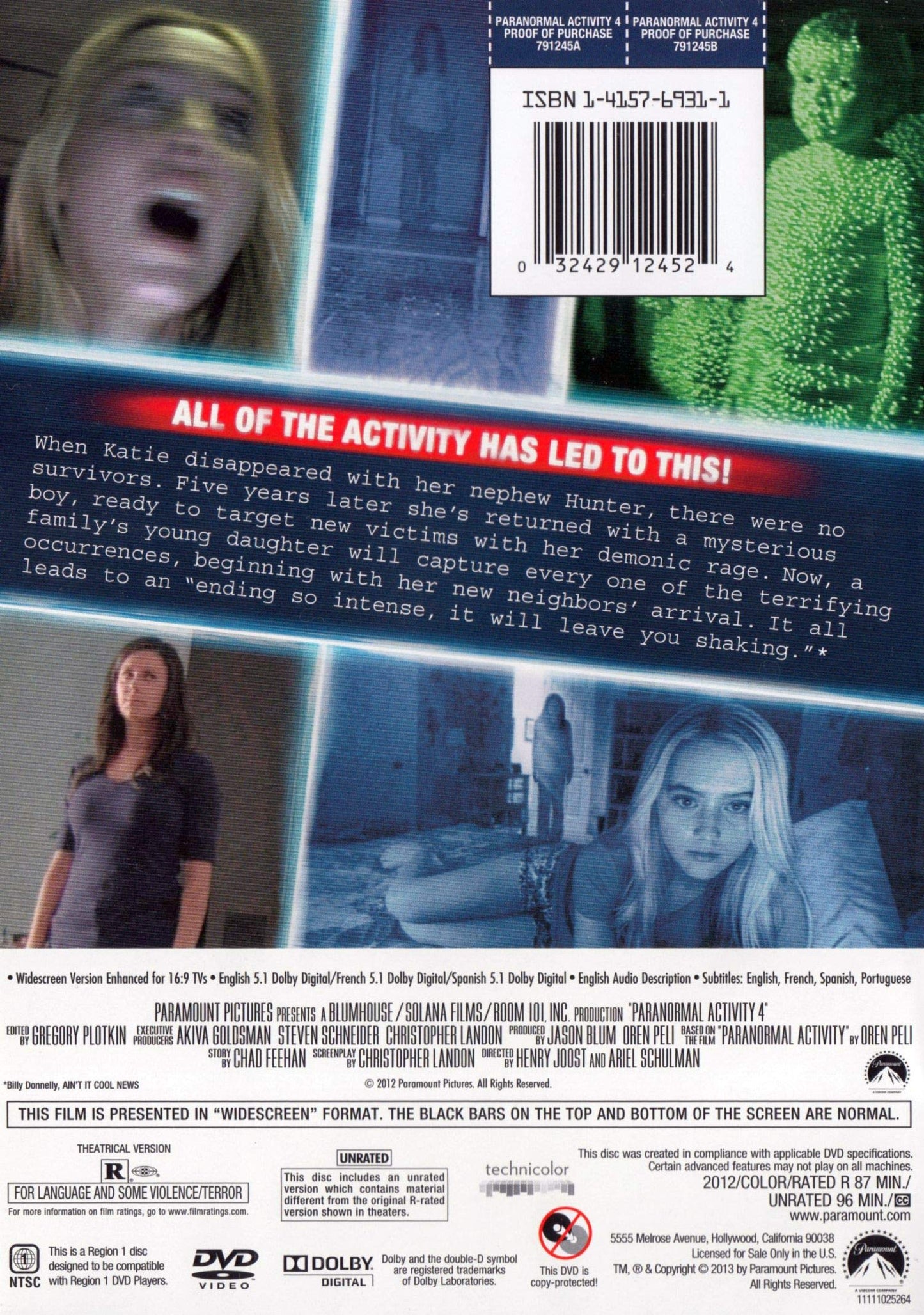 Paranormal Activity 4 - DVD (Used)