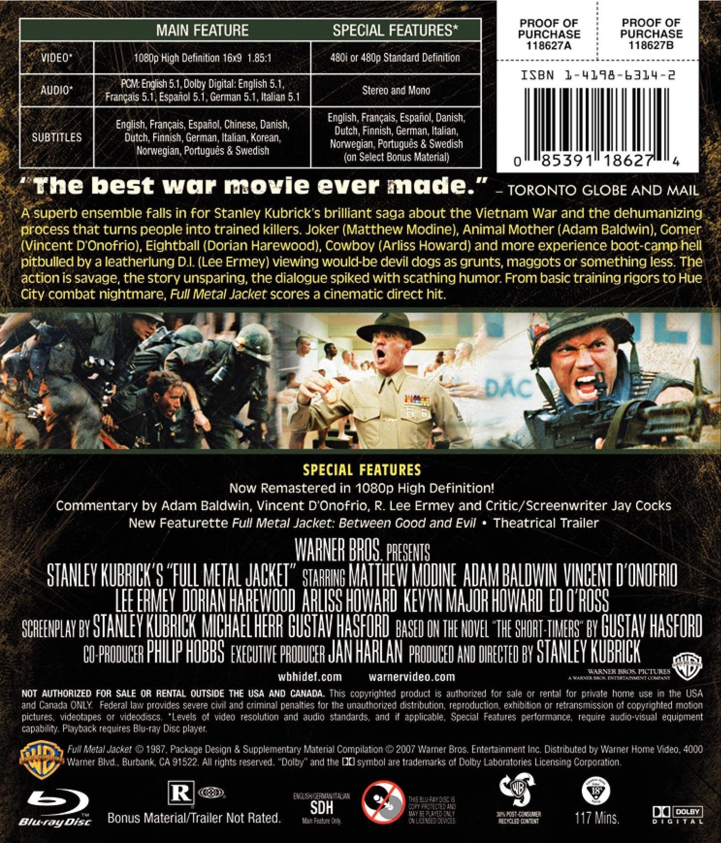 Full Metal Jacket [Blu-ray] (Bilingual)