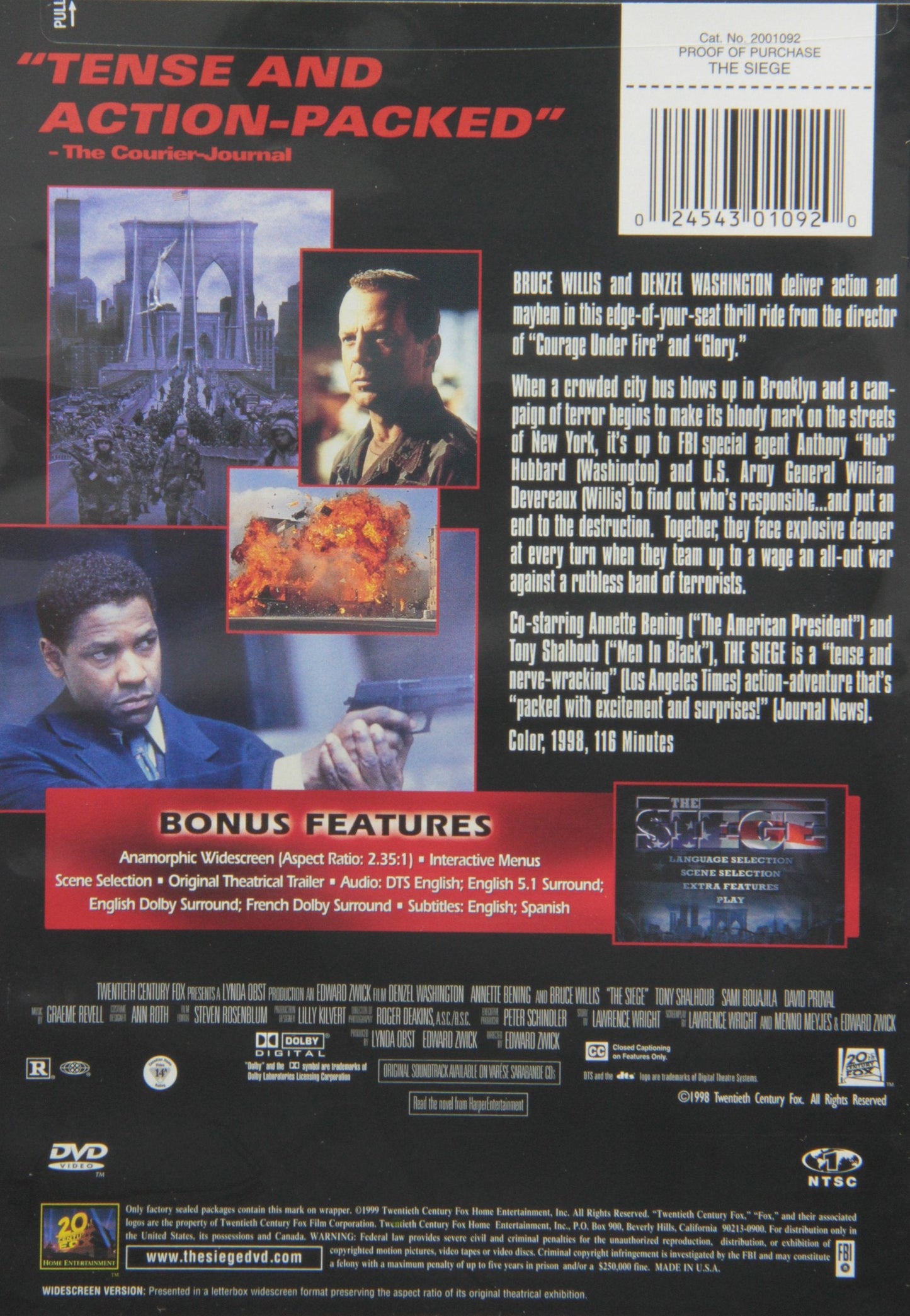 The Siege (Bilingual) - DVD (Used)