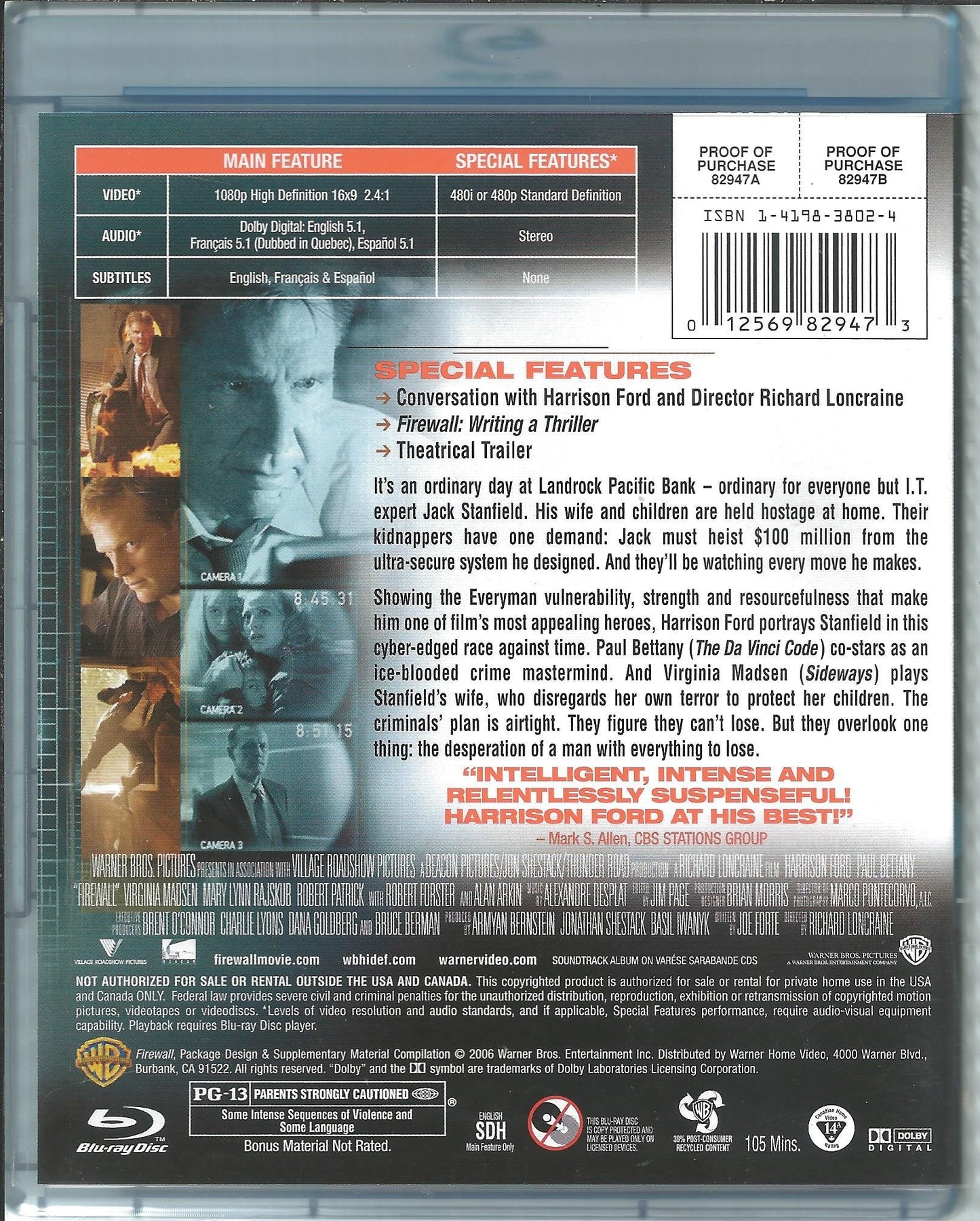 Firewall - Blu-Ray (Used)