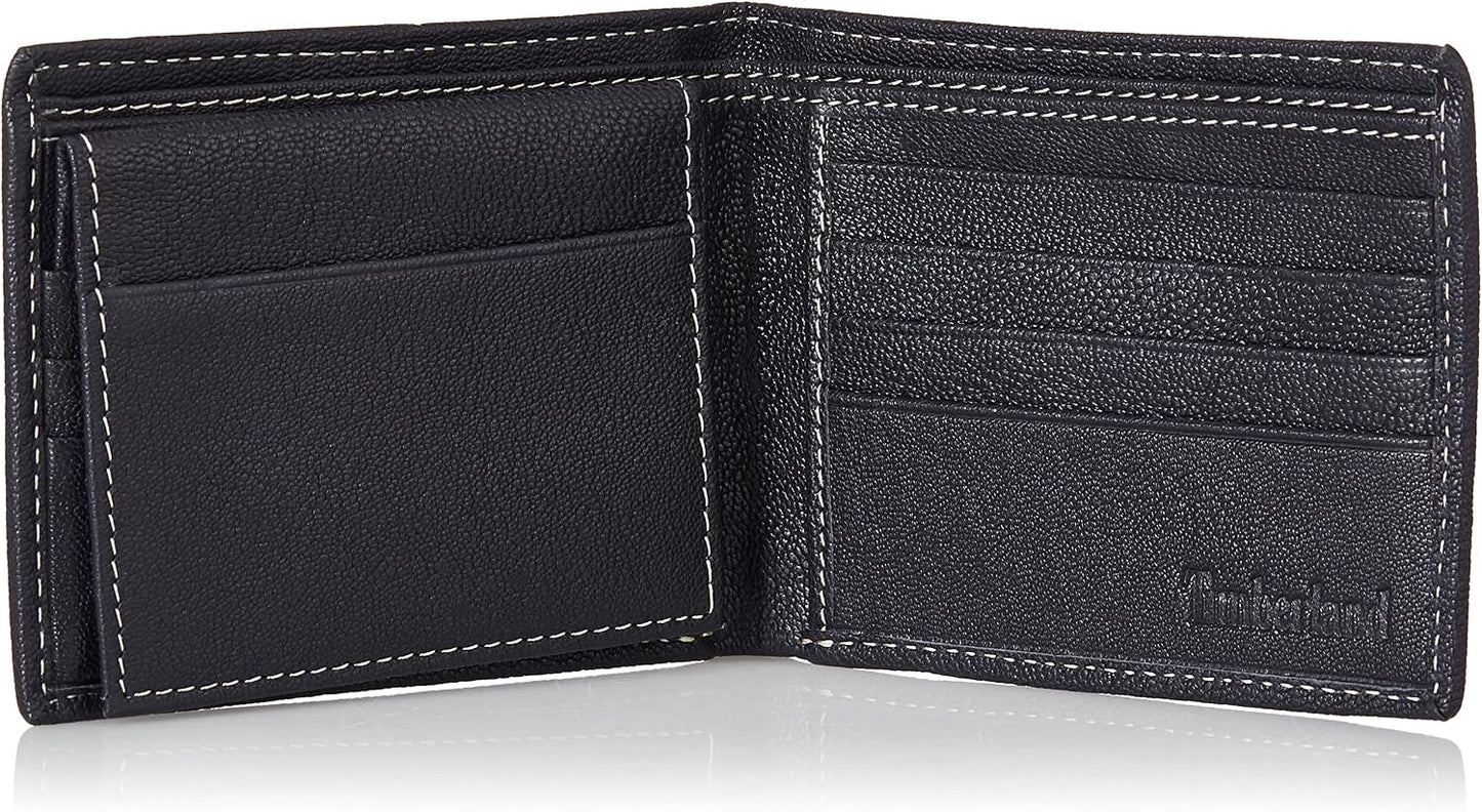 Timberland Men's Leather RFID Blocking Wallet – Genuine Leather Passcase Bifold