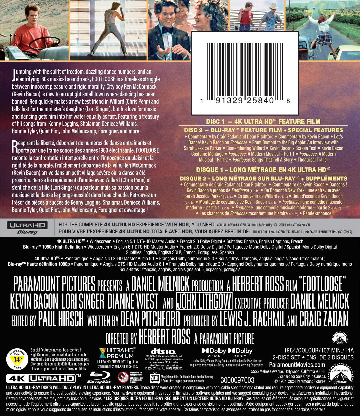 Footloose (1984) - 4K/Blu-Ray (Used)