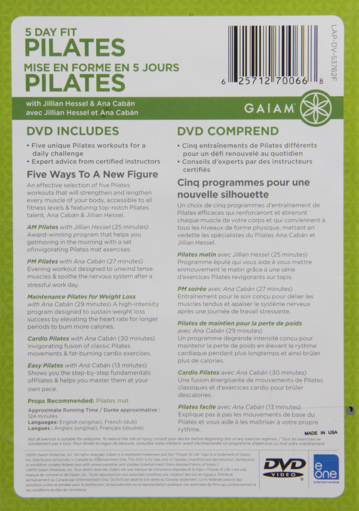 GAIAM / 5 Day Fit Pilates - DVD (Used)