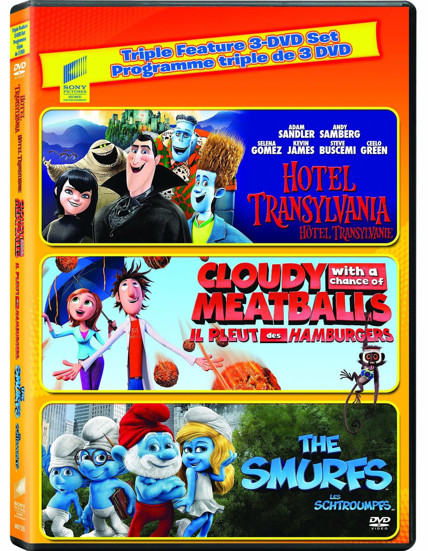 Cloudy with a Chance of Meatballs / Hotel Transylvania / The Smurfs (Bilingual)
