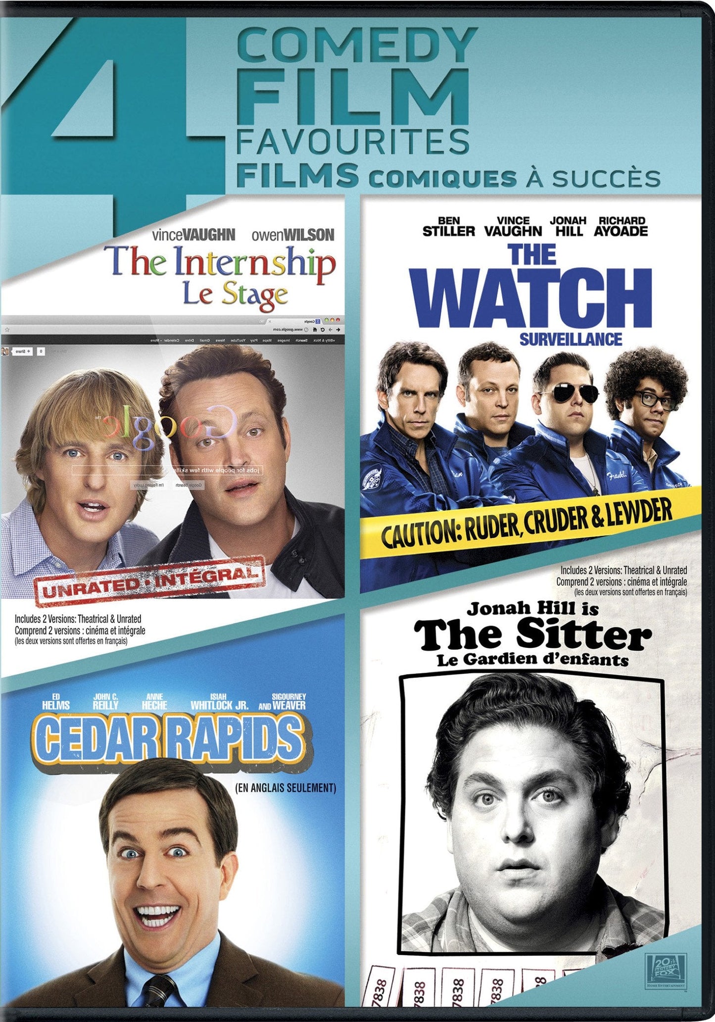 The Internship / The Watch / Cedar Rapids / The Sitter (Bilingual)