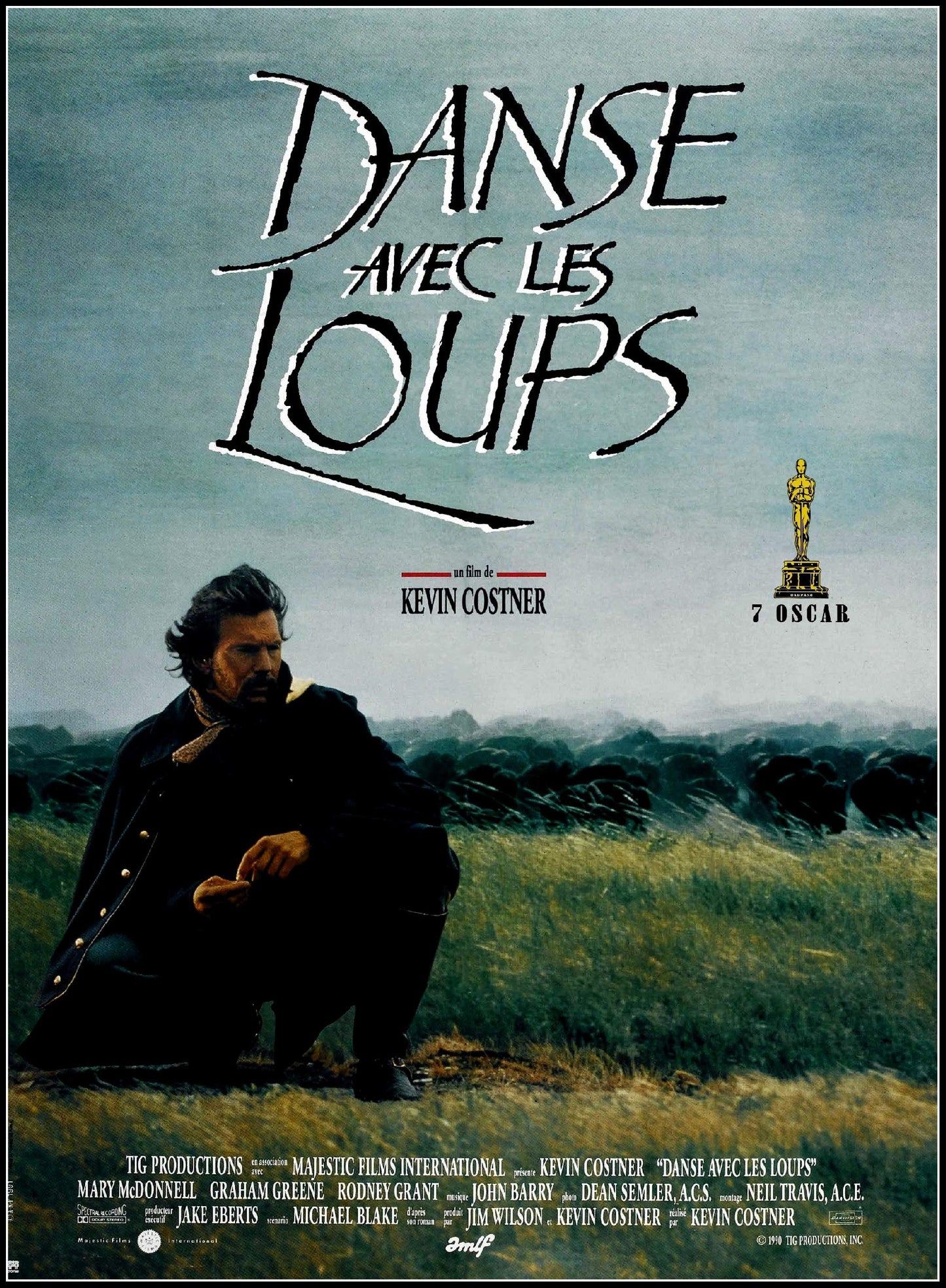 Kevin Costner : Bull Durham - La Belle et le Vétéran (1988) / Dances with Wolves - Danse avec les Loups (1990) / No Way Out - Impasse (1987) 3 Films (English/French) Régie au Québec (Cover Bilingue)