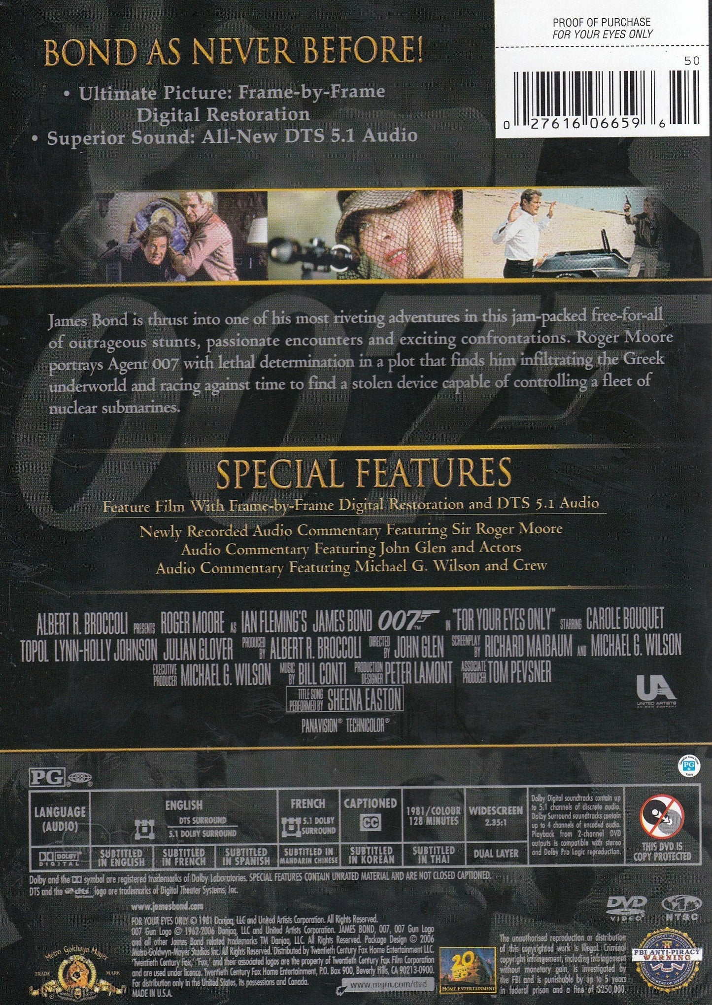 For Your Eyes Only - DVD (Used)