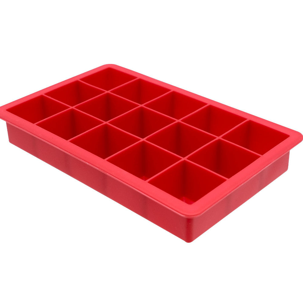 STARFRIT 092833 Silicone Ice Cube Tray - 15 cubes Red