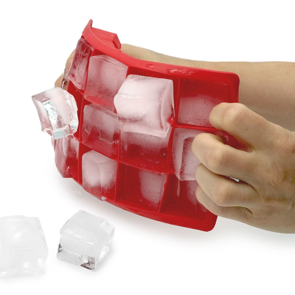 STARFRIT 092833 Silicone Ice Cube Tray - 15 cubes Red