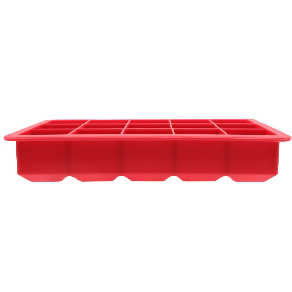 STARFRIT 092833 Silicone Ice Cube Tray - 15 cubes Red