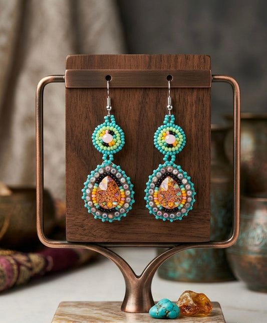 Drop Beaded Earrings gold collection