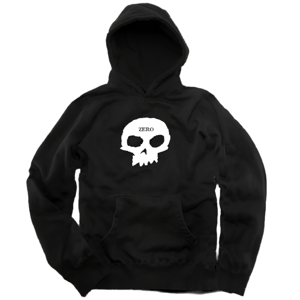 Zero 'Single Skull' Hoodie - Black