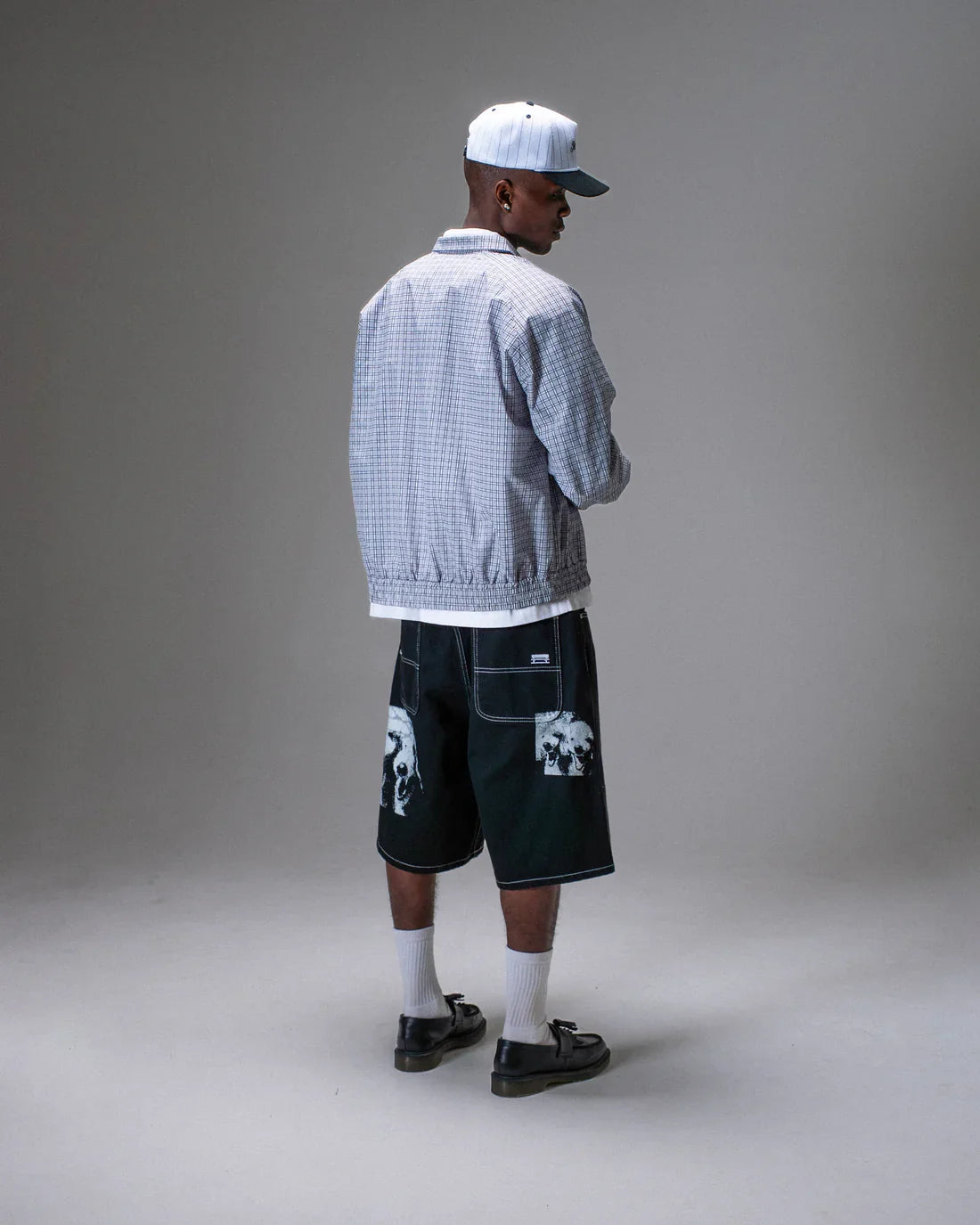 Jacker 'Poodle Pals' Denim Baggy Shorts - Black