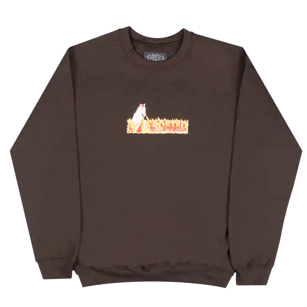 Frosted Skateboards 'Horse Box Logo' Sweatshirt- Brown