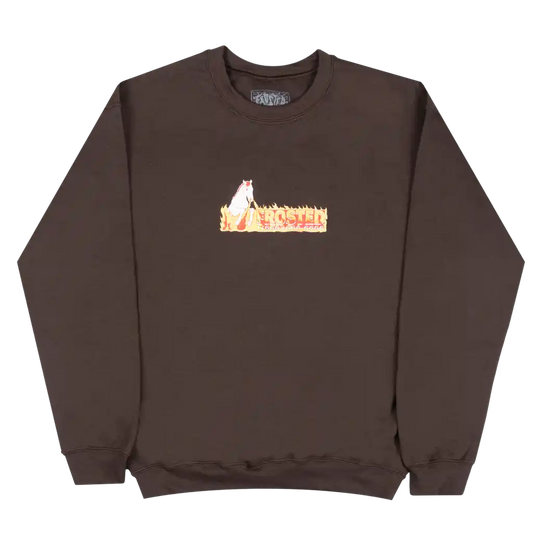 Frosted Skateboards 'Horse Box Logo' Sweatshirt- Brown