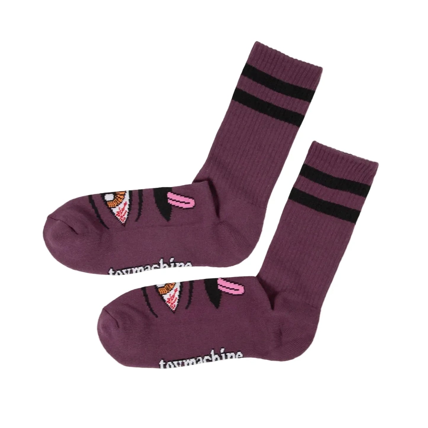 Toy Machine 'Bloodshot Eye' Crew Socks - Eggplant