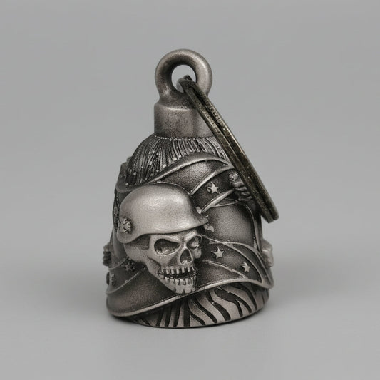 Skull German Helmet Rebel Flag Motorcycle Guardian Bell