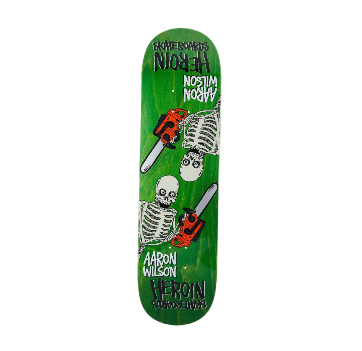 Heroin Skateboards 'Chainsaw Skeletons' Skate Deck - Green