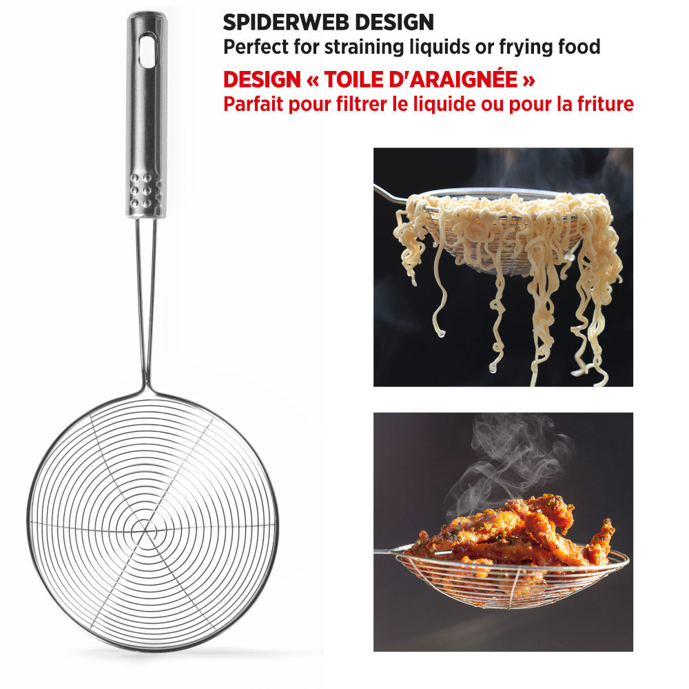 STARFRIT 098277 Set of 3 Stainless Steel Asian Style Spider Strainers