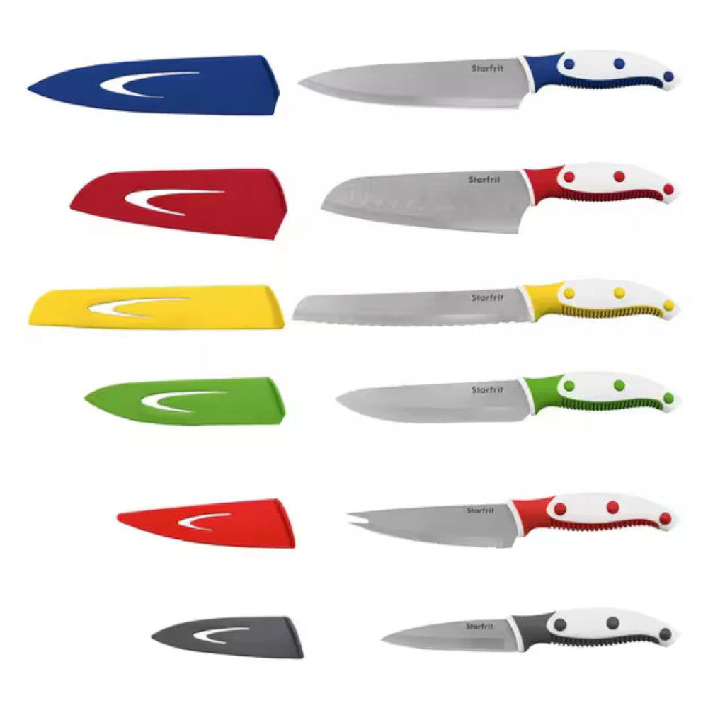 STARFRIT 98608 12 Piece Kitchen Knife Set with Sheath