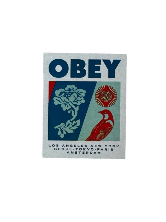 Obey 'Location' Sticker - Blue