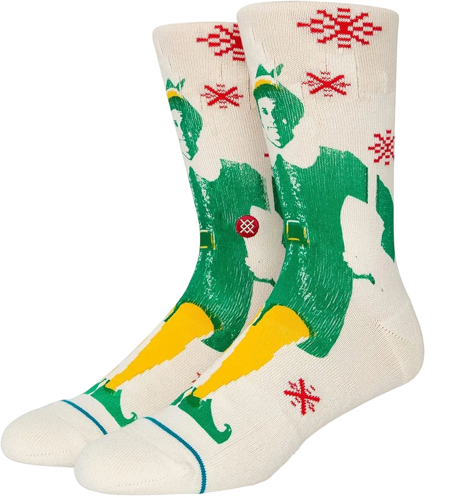 Stance x Elf 'Buddy the Elf'  Crew Socks - Off White