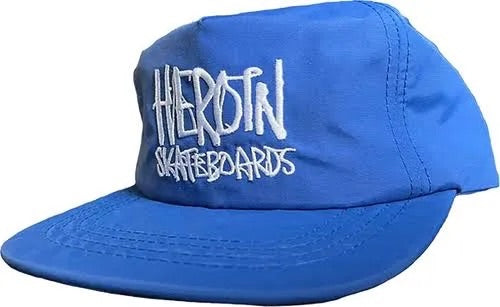 Heroin Skateboards 'Script' Nylon Snapback Cap - Blue/White