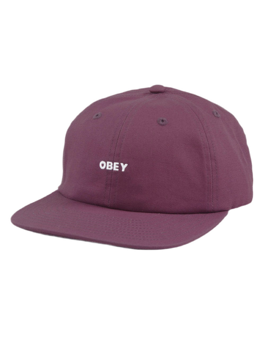 Obey 'Bold Twill' 6-Panel Strapback Cap - Burgundy