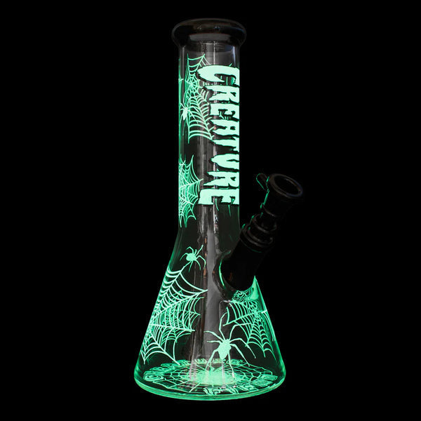 Creature x GEAR Premium 12" 'Spiderweb' Water Pipe - Clear