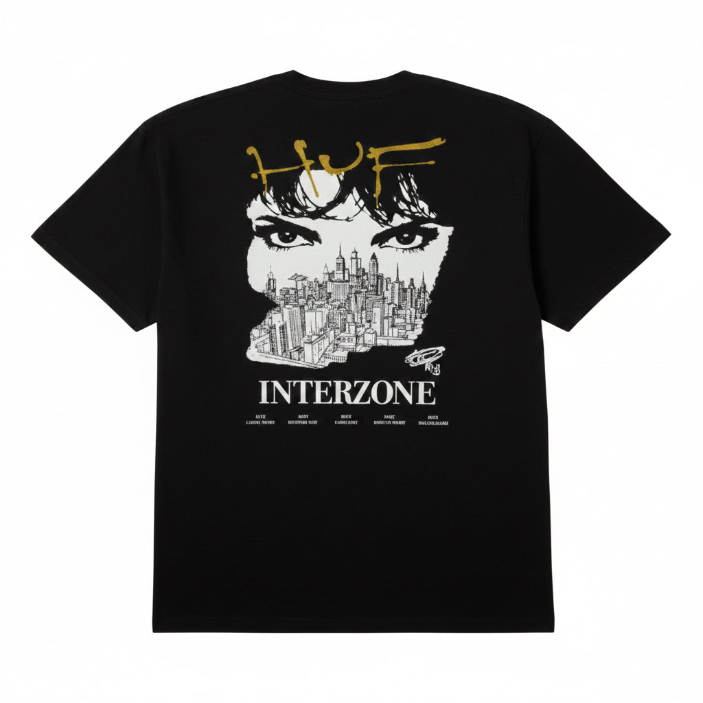 HUF 'Interzone' Tee - Black