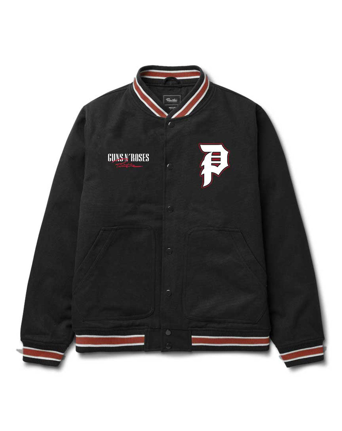 Primitive x Guns N’ Roses 'Cross' Varsity Jacket - Black/Red