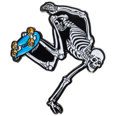 Powell Peralta 'Skateboard Skeleton' Pin - Glow In The Dark