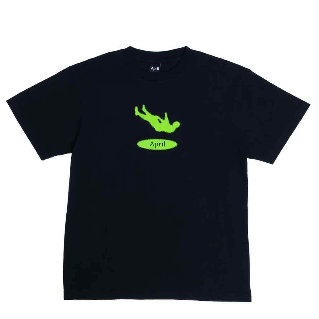April Skateboards 'Man Down' Tee - Black/Green