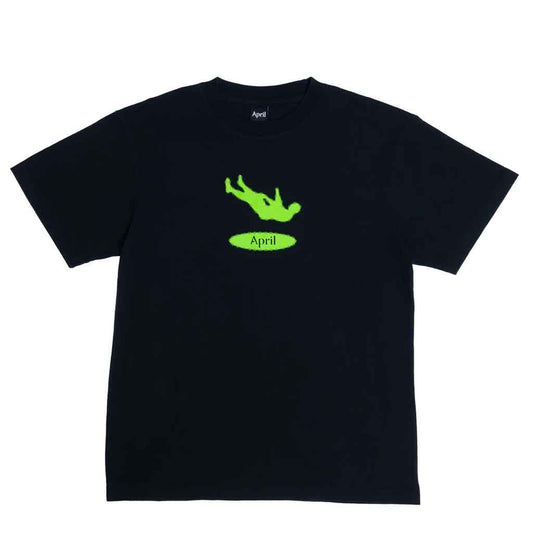 April Skateboards 'Man Down' Tee - Black/Green