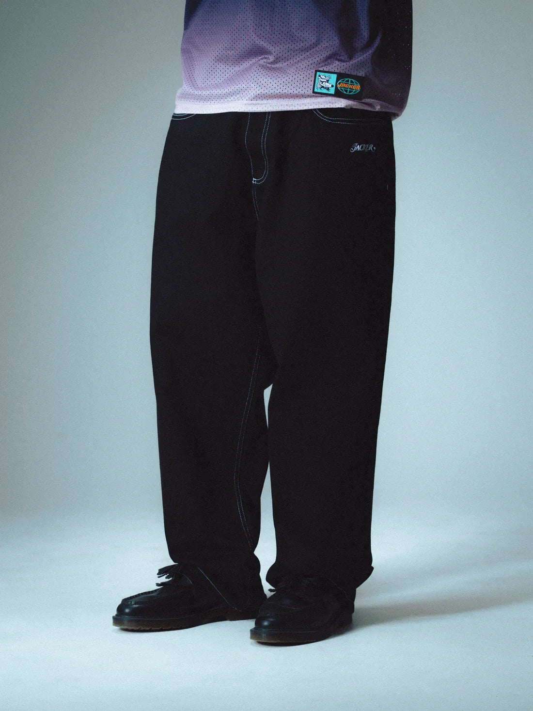 Jacker 'Classic' Denim Baggy Pants - Black