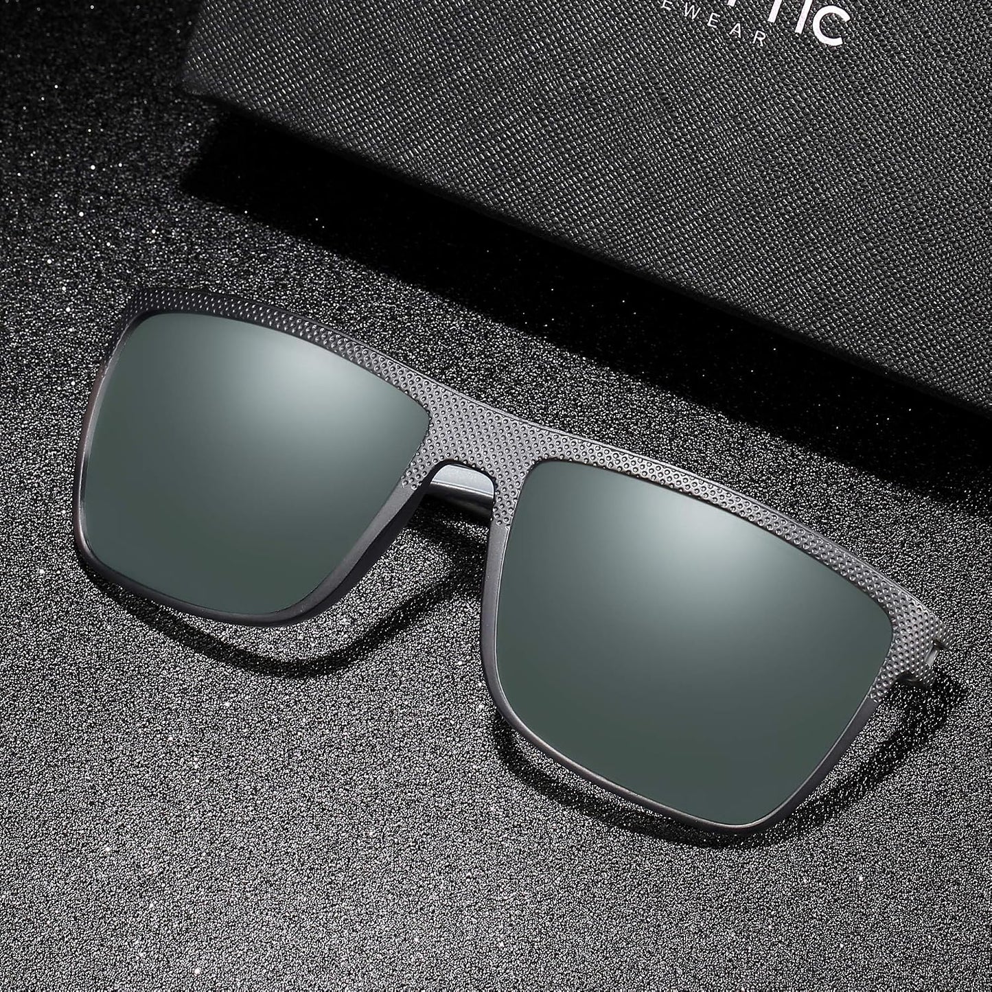 ZENOTTIC Polarized Sunglasses for Men – Lightweight TR90 Frame, UV400, Square