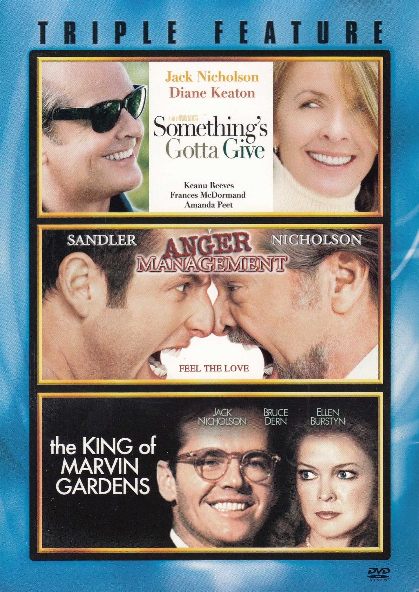 Jack Nicholson Triple Feature Something's Gotta Give / Anger Management / The King Of Marvin Gardens - DVD